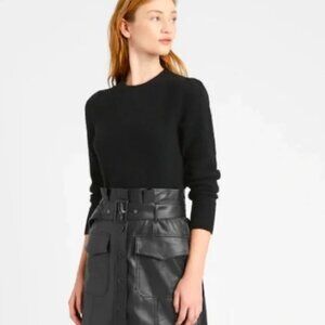 Banana Republic Vegan Leather Utility Mini Skirt
